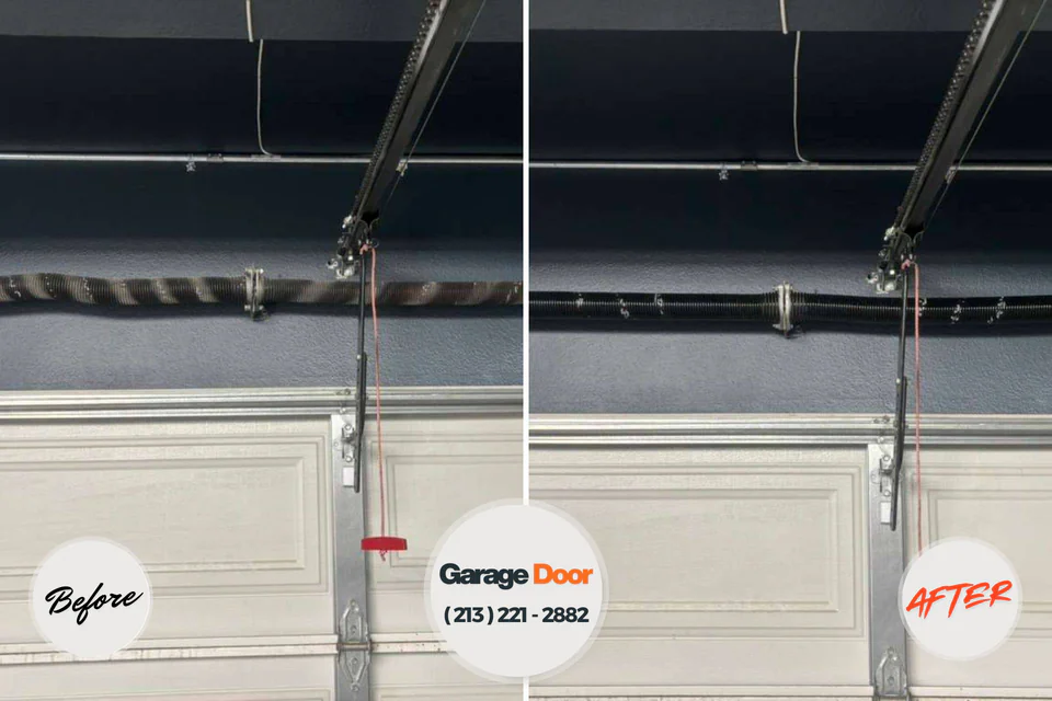 Before and after: garage door repair New Franklin, OH